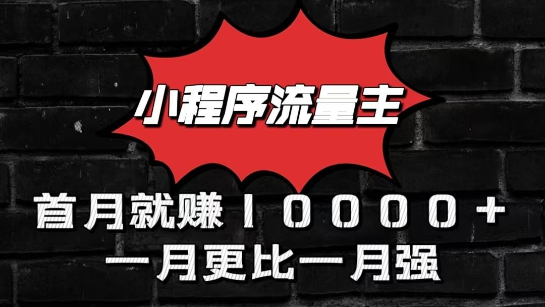 小程序流量主首月就赚10000+,一月更比一月强!小本创业首选-冒泡网