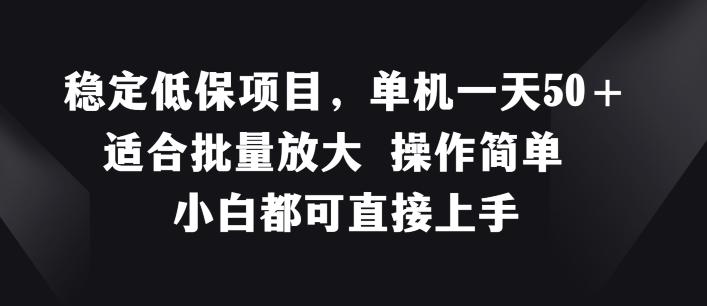 稳定低保项目，单机一天50+适合批量放大 操作简单 小白都可直接上手【揭秘】-冒泡网