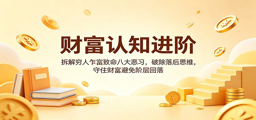 财富认知进阶：拆解穷人乍富致命八大恶习，破除落后思维，守住财富避免阶层回落-冒泡网