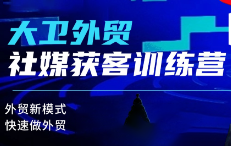 大卫老师·外贸社媒获客独家训练营(更新)-冒泡网