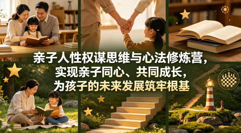 亲子人性权谋思维与心法修炼营，实现亲子同心、共同成长，为孩子的未来发展筑牢根基【音频】-冒泡网