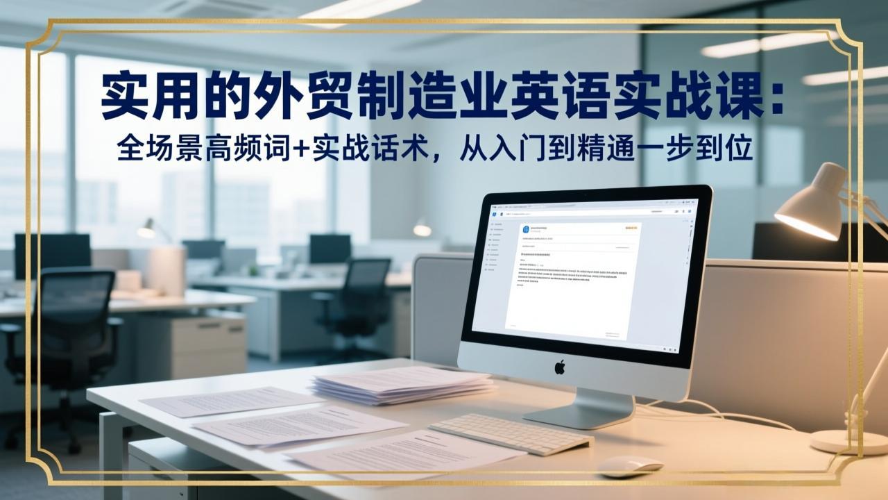 实用的外贸制造业英语实战课：全场景高频词+实战话术，从入门到精通一步到位-冒泡网