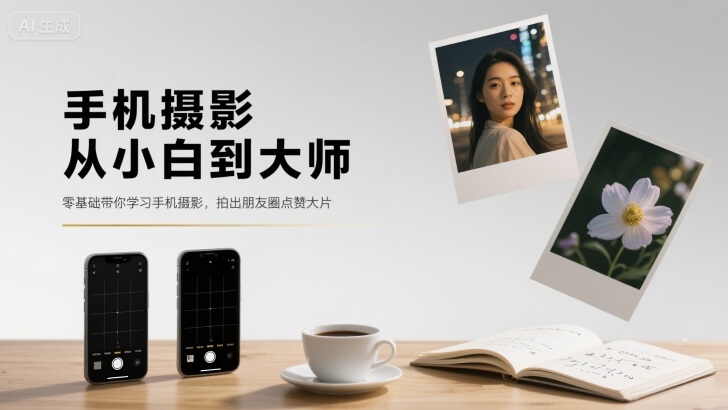 手机摄影从小白到大师，零基础带你学习手机摄影，拍出朋友圈点赞大片-冒泡网