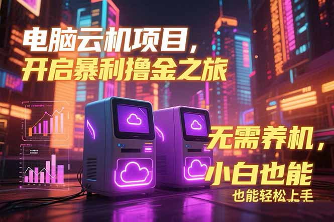 电脑云机项目 暴力撸金玩法，不需要养机 配置没有要求 单机100个窗口一…-冒泡网