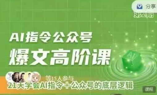 Ai指令公众号高阶课，学会ai指令+公众号的底层逻辑-冒泡网