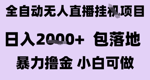 最新全自动抖音无人直播挂G项目，日入2k+ 包落地暴力撸金，小白可做【揭秘】-冒泡网