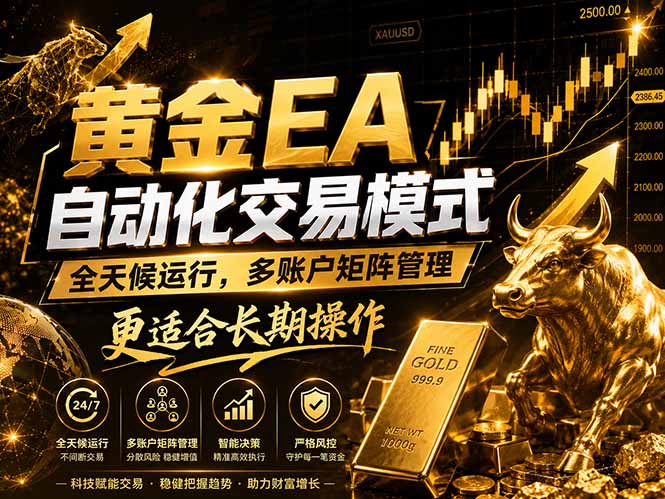 黄金EA量化：多窗口矩阵稳定运行，系统自动执行，收益空间持续放大-冒泡网