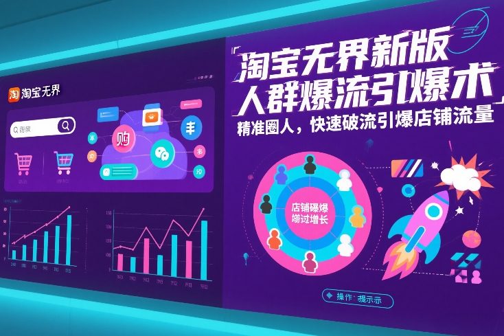 4ae7dedef275ad62f8628f7260151f4c.jpeg 淘宝无界新版人群爆流引爆术,精准圈人,快速破流引爆店铺流量