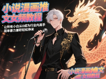 小说漫画推文女频教程，让所有小白从0成为行业内高手，简单暴力兼职轻松挣米-冒泡网