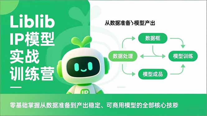 Liblib IP模型实战训练营，零基础掌握从数据准备到产出稳定、可商用模型的全部核心技能-冒泡网