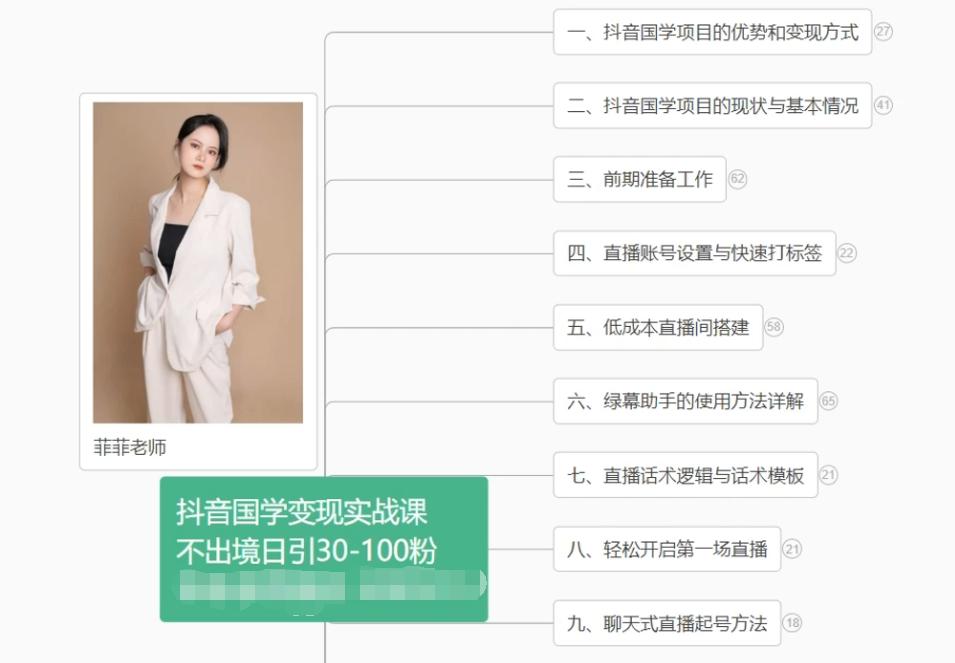 抖音国学变现项目：不出境日引30-100粉实战课程-冒泡网