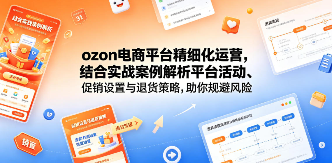 ozon电商平台精细化运营，结合实战案例解析平台活动、促销设置与退货策略，助你规避风险、提升销量-冒泡网