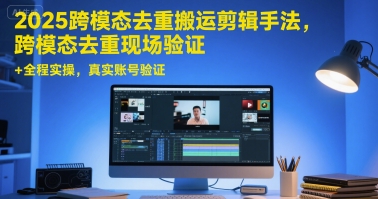 2025跨模态去重搬运剪辑手法，跨模态去重现场验证 +全程实操，真实账号验证-冒泡网