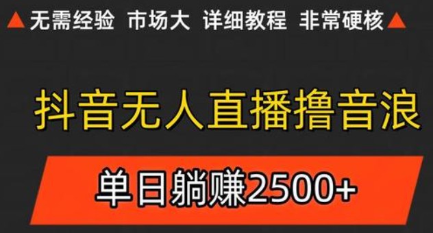 抖音无人直播6.0 简单无脑可矩阵 每天两小时轻松躺赚500+-冒泡网