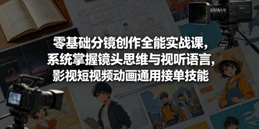 4ef0819299c3d7e1e1b1742c8fba8c3f.jpeg 零基础分镜创作全能实战课,系统掌握镜头思维与视听语言,影视短视频动画通用接单技能