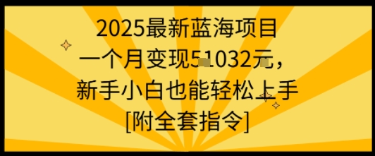 2025最新蓝海项目一个月变现1w+新手小白也能轻松上手【附全套指令】-冒泡网