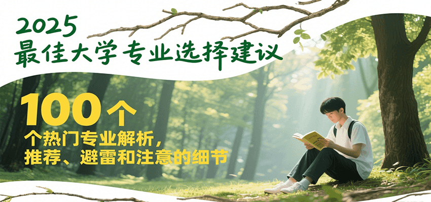 2025最佳大学专业选择建议,100个热门专业解析,推荐、避雷和注意的细节-冒泡网