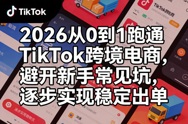 2026从0到1跑通TikTok跨境电商，避开新手常见坑，逐步实现稳定出单(更新0414)-冒泡网