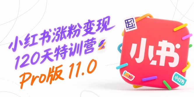 小红书涨粉变现120天特训营Pro版11.0：从0到1掌握平台运营,内容制作和变现-冒泡网