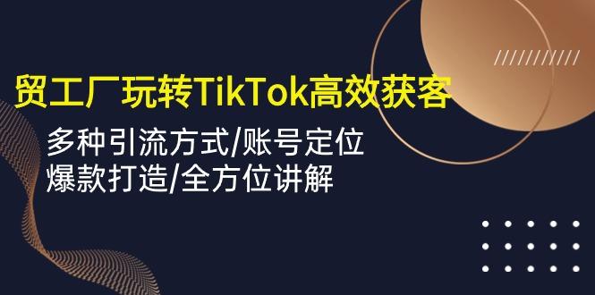 外贸工厂玩转TikTok高效获客，多种引流方式/账号定位/爆款打造/全方位讲解-冒泡网