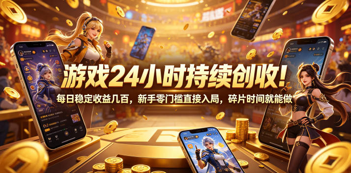 580241018b64fc4d0459408f26476049.jpeg 游戏24小时持续创收!每日稳定收益几百,新手零门槛直接入局,碎片时间就能做【揭秘】
