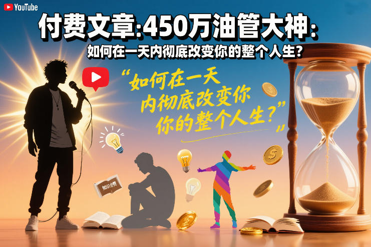 付费文章：450万油管大神：如何在一天内彻底改变你的整个人生？-冒泡网