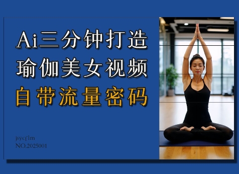 61d93ef729a58376b9cdd8cc410fcc9b.jpeg Ai3分钟打造瑜伽美女视频,自带流量密码