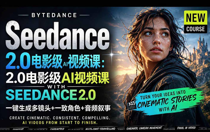 字节跳动的Seedance 2.0 AI电影视频生成制作教程，一键生成多镜头+一致角色+音频叙事-中英字幕-冒泡网