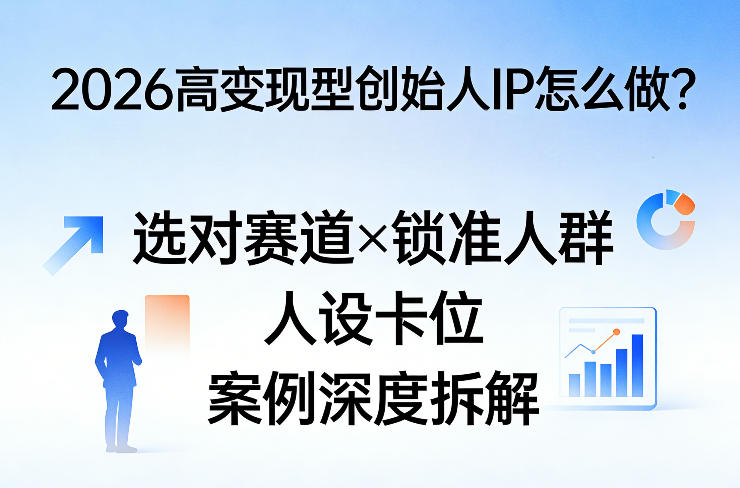 2026高变现型创始人IP怎么做？选对赛道×锁准人群×人设卡位×案例深度拆解-冒泡网