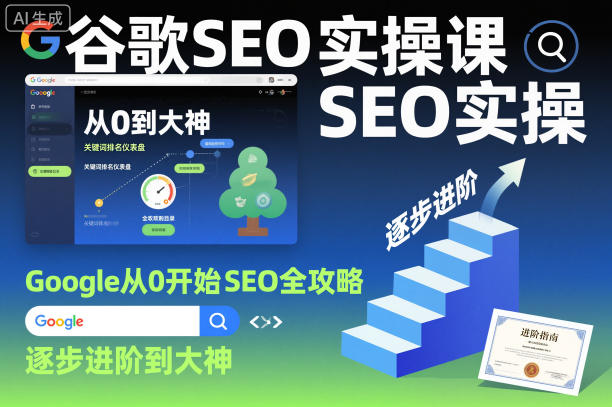 谷歌SEO实操课，Google从0开始SEO全攻略，逐步进阶到大神(更新26年)-冒泡网