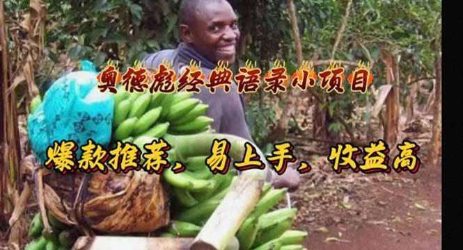 奥德彪经典语录小项目，爆款推荐，易上手，收益高-冒泡网