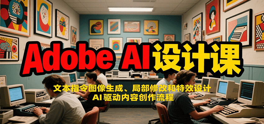 Adobe AI设计课：文本指令图像生成、局部修改和特效设计，AI驱动内容创作流程-冒泡网