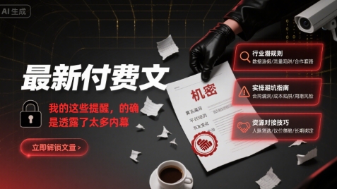 最新付费文：我的这些提醒，的确是透露了太多内幕-冒泡网