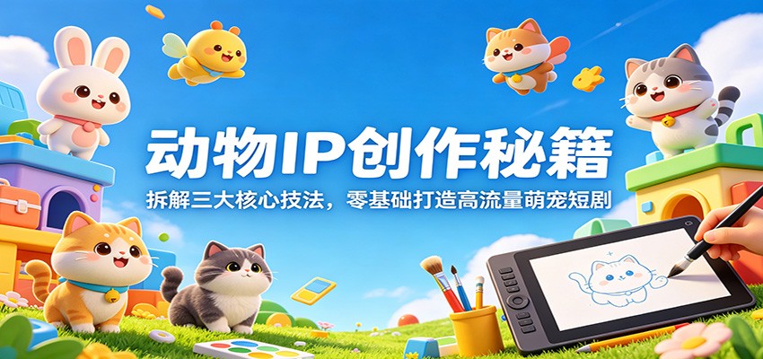 动物IP创作秘籍：拆解三大核心技法，零基础打造高流量萌宠短剧-冒泡网