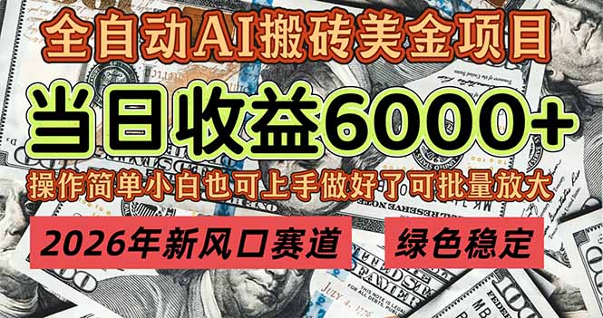 2026年新风口赛道，当日6000+以上，可批量放大，月收入20万+，长期绿色稳定的项目-冒泡网