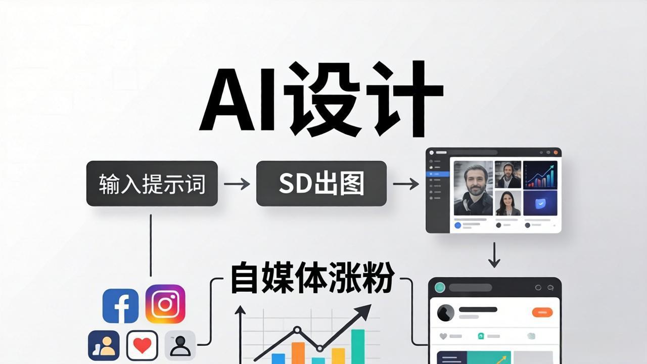 人人都是AI设计师：SD出图+自媒体涨粉一站教学，告别图文素材焦虑，AI设计让你轻松避开内卷-冒泡网