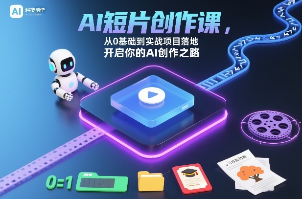 AI短片创作课，从0基础到实战项目落地，开启你的AI创作之路(更新0411)-冒泡网