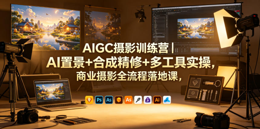 70310488d56e189efcb57dc0ab3901f6.jpeg AIGC摄影训练营|AI置景+合成精修+多工具实操,商业摄影全流程落地课