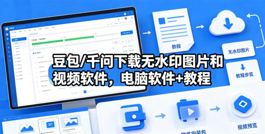 705896cb0e64a11a82b81853bc188507.jpeg 豆包/千问下载无水印图片和视频软件,电脑软件+教程