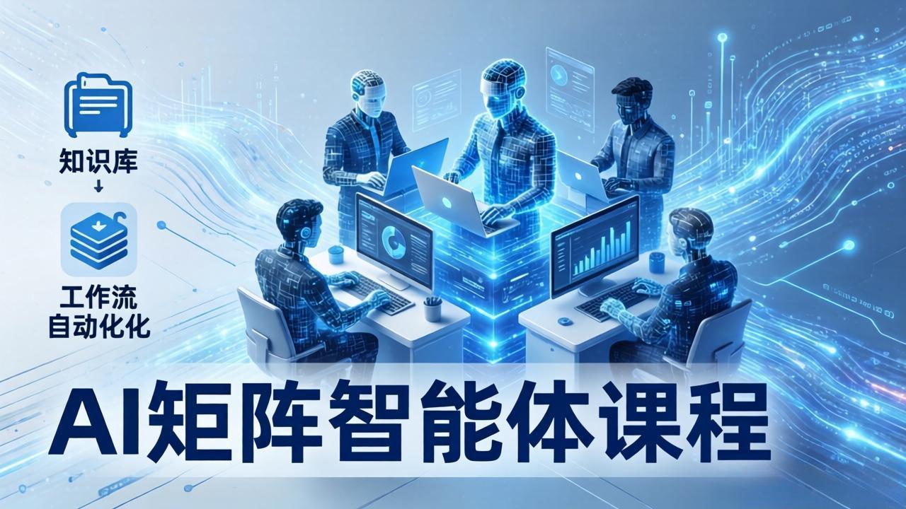 AI矩阵智能体实战：100个数字员工批量生产内容，文本知识库+工作流自动化全搞定-冒泡网