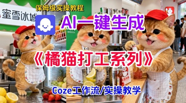 7312f5a8390e8ffcf078b33b973492b8.jpeg Coze扣子工作流一键生成胖橘猫打工短视频,保姆级实操搭建教学