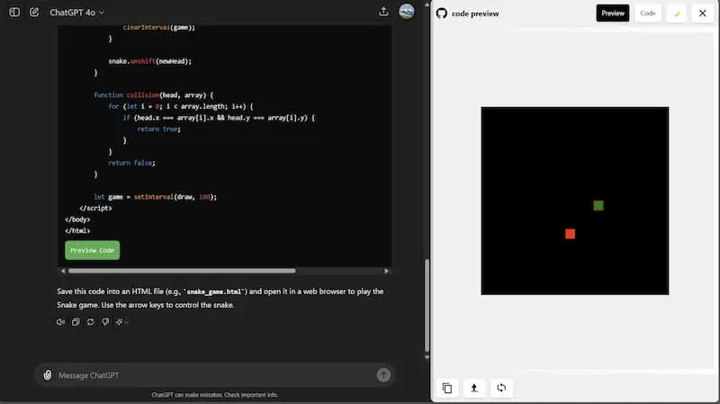 ChatGPT Code Preview｜AI编程预览工具-冒泡网