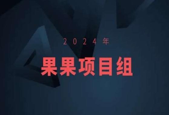 2024年果果项目组项目合集-果果最新项目-冒泡网