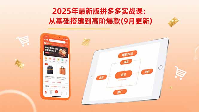 2025年最新版拼多多实战课：从基础搭建到高阶爆款(9月更新-冒泡网