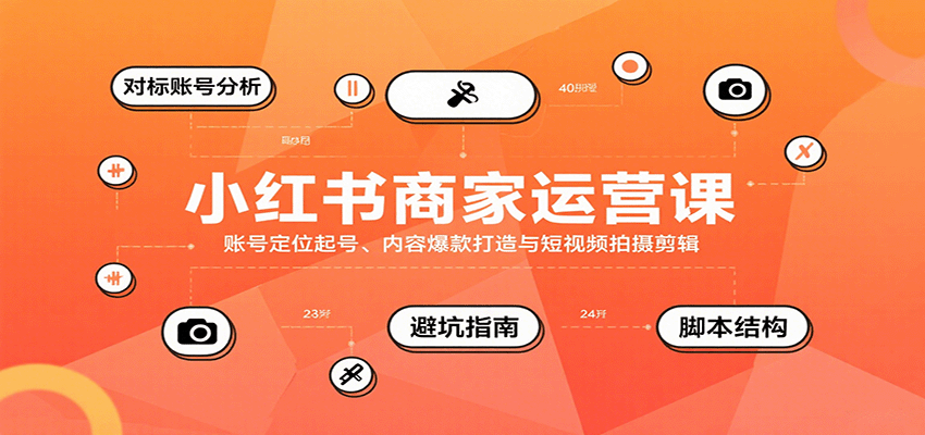 小红书商家运营课，账号定位起号、内容爆款打造与短视频拍摄剪辑-冒泡网