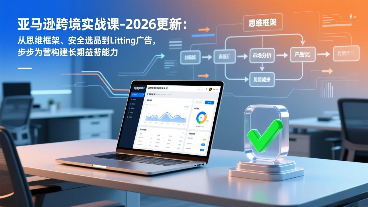 亚马逊跨境实战课-2026更新：从思维框架、安全选品到Listing广告，步步为营构建长期盈利能力-冒泡网