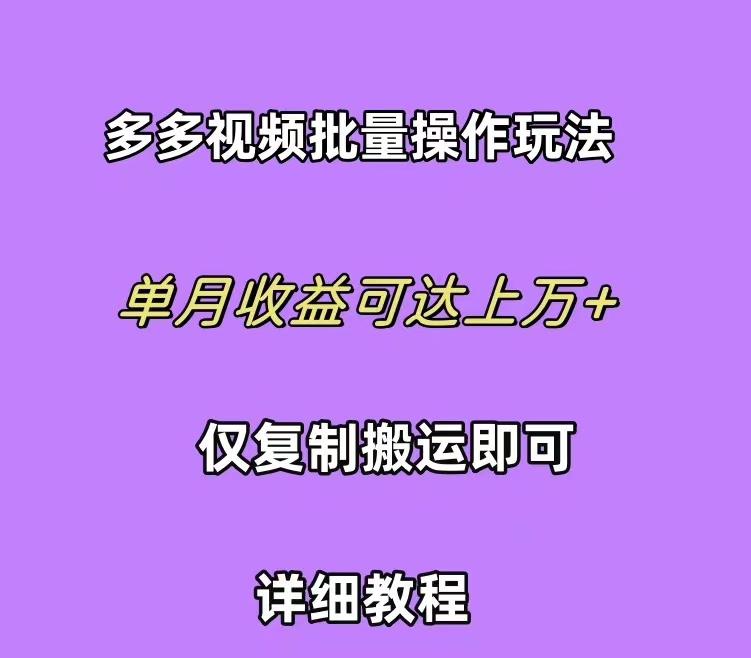 (10029期)拼多多视频带货快速过爆款选品教程 每天轻轻松松赚取三位数佣金 小白必…-冒泡网