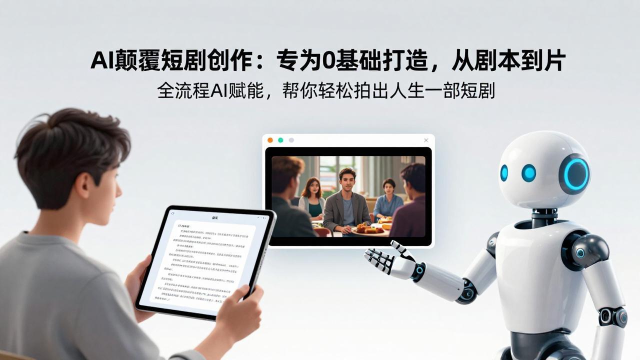 AI颠覆短剧创作：专为0基础打造，从剧本到成片全流程AI赋能，帮你轻松拍出人生第一部短剧-冒泡网