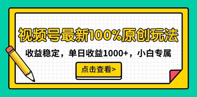 视频号最新100%原创玩法，收益稳定，单日收益1000+，小白专属-冒泡网