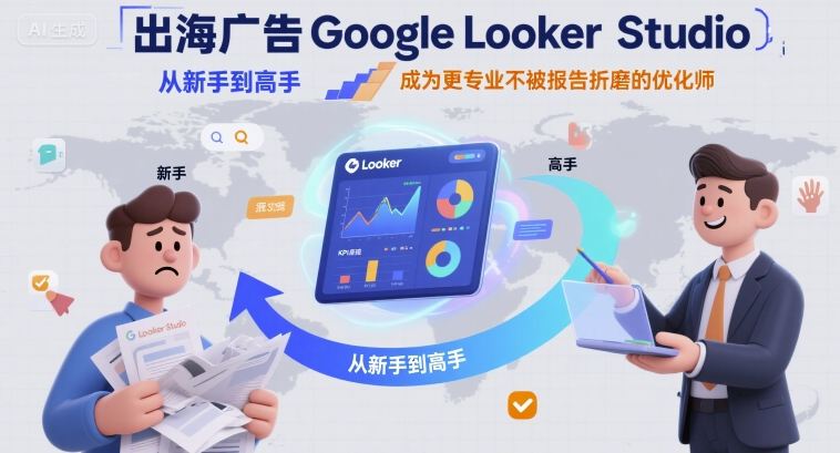 出海广告Google Looker Studio从新手到高手，成为更专业不被报告折磨的优化师-冒泡网